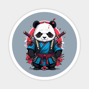 Japanese Samurai Panda Tattoo, Kawaii Ninja Panda Magnet